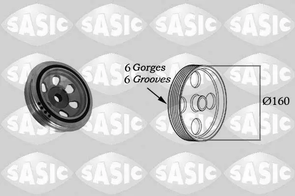 Handler.Part Belt pulley, crankshaft SASIC 2156053 1