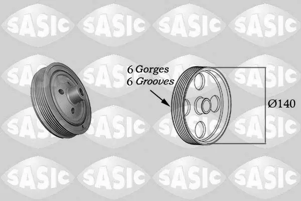 Handler.Part Belt pulley, crankshaft SASIC 2156055 1