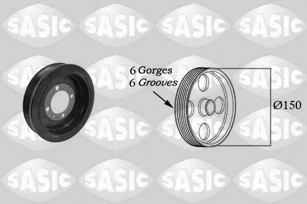 Handler.Part Belt pulley, crankshaft SASIC 2156062 1