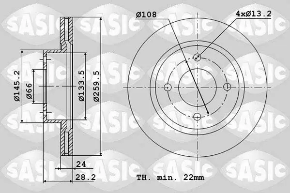 Handler.Part Brake disc SASIC 2464L94J 1