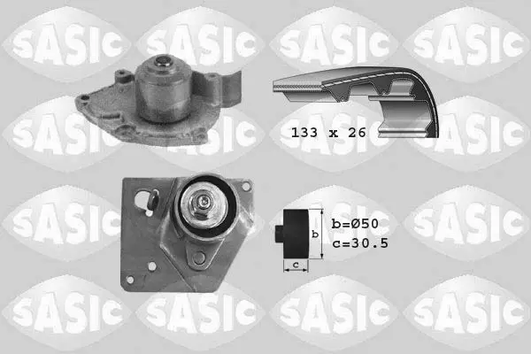 Handler.Part Water pump & timing belt set SASIC 3904004 1