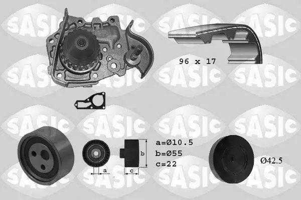 Handler.Part Water pump & timing belt set SASIC 3904005 1