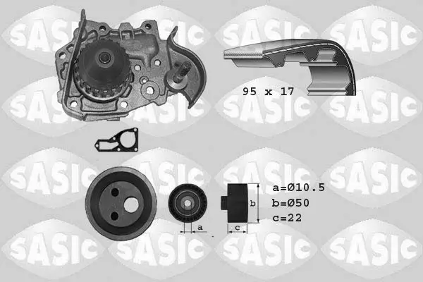 Handler.Part Water pump & timing belt set SASIC 3904006 1