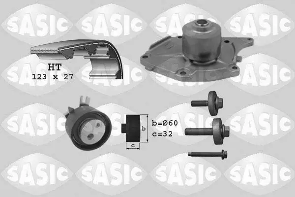 Handler.Part Water pump & timing belt set SASIC 3904022 1