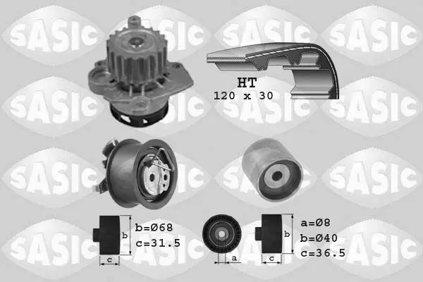 Handler.Part Water pump & timing belt set SASIC 3906003 1