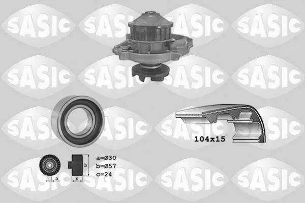 Handler.Part Water pump & timing belt set SASIC 3906015 1