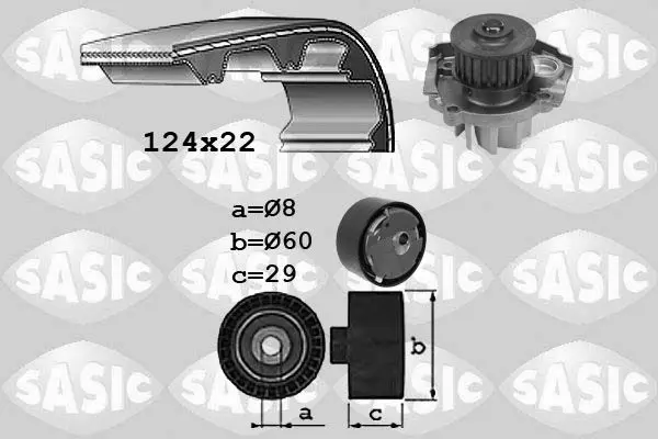 Handler.Part Water pump & timing belt set SASIC 3906037 1