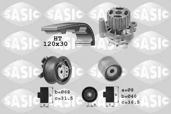 Handler.Part Water pump & timing belt set SASIC 3906080 1