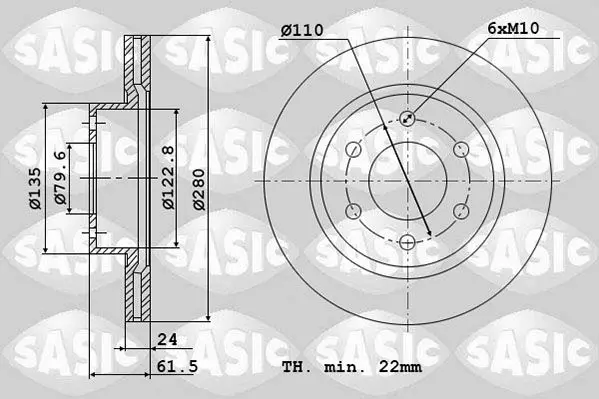 Handler.Part Brake disc SASIC 4004293J 1