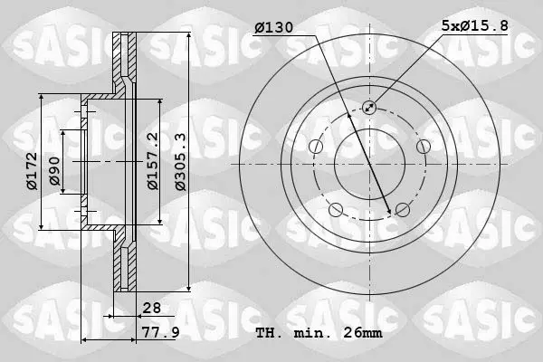 Handler.Part Brake disc SASIC 4004301J 1