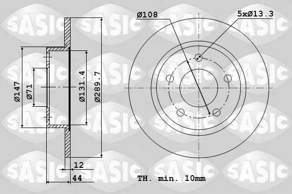 Handler.Part Brake disc SASIC 6100028 1