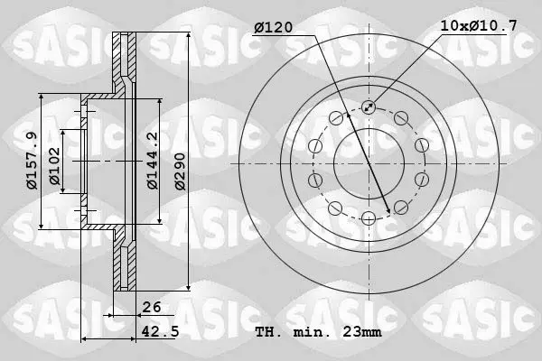 Handler.Part Brake disc SASIC 6104021 1