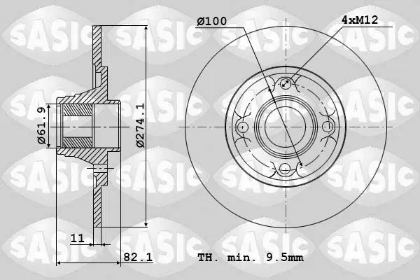 Handler.Part Brake disc SASIC 6104022 1