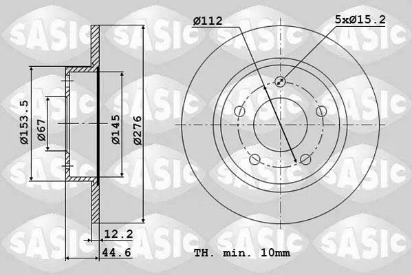 Handler.Part Brake disc SASIC 6106067 1