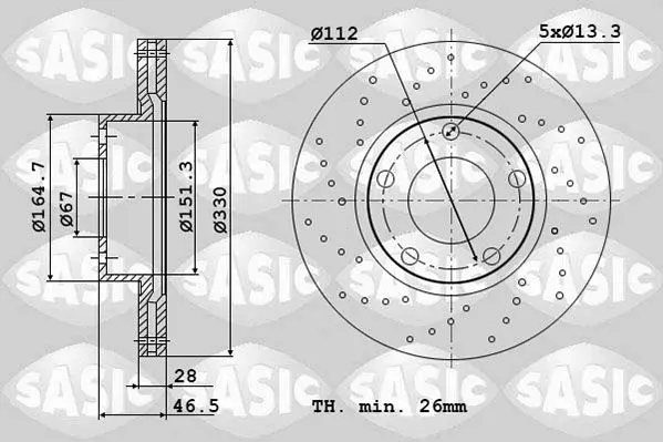 Handler.Part Brake disc SASIC 6106105 1