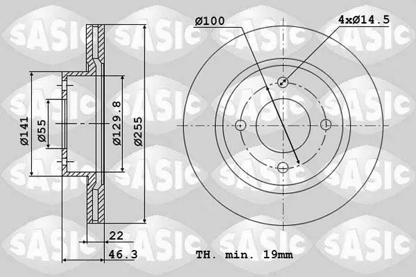 Handler.Part Brake disc SASIC 6106125 1