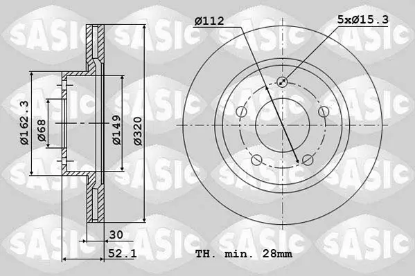 Handler.Part Brake disc SASIC 6106189 1