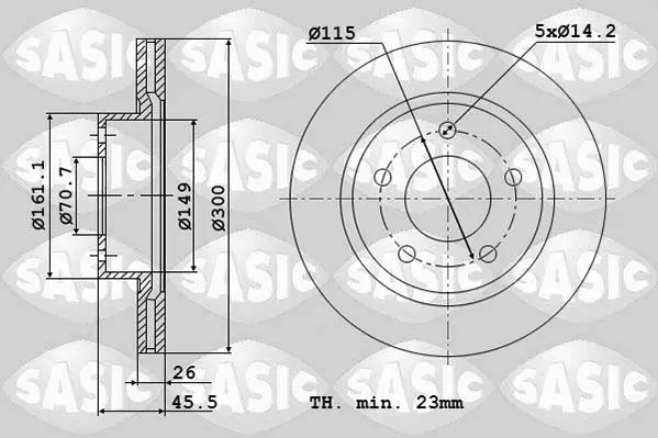 Handler.Part Brake disc SASIC 6106205 1