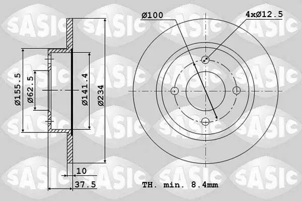 Handler.Part Brake disc SASIC 6106229 1