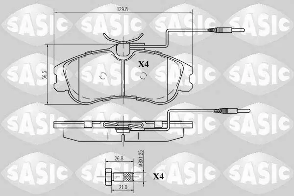 Handler.Part Brake pad set, disc brake SASIC 6210007 1