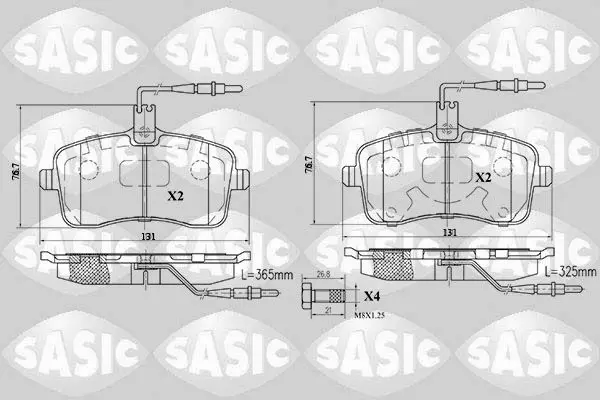 Handler.Part Brake pad set, disc brake SASIC 6210019 1