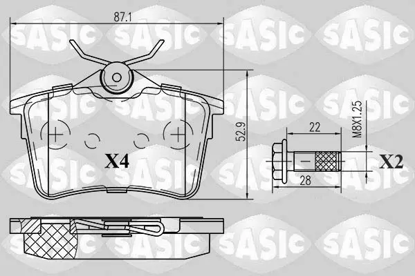 Handler.Part Brake pad set, disc brake SASIC 6210038 1