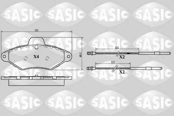 Handler.Part Brake pad set, disc brake SASIC 6210043 1