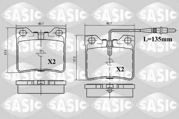 Handler.Part Brake pad set, disc brake SASIC 6210047 1