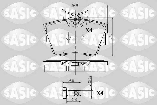 Handler.Part Brake pad set, disc brake SASIC 6214005 1