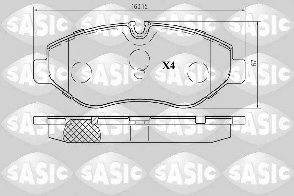 Handler.Part Brake pad set, disc brake SASIC 6216022 1