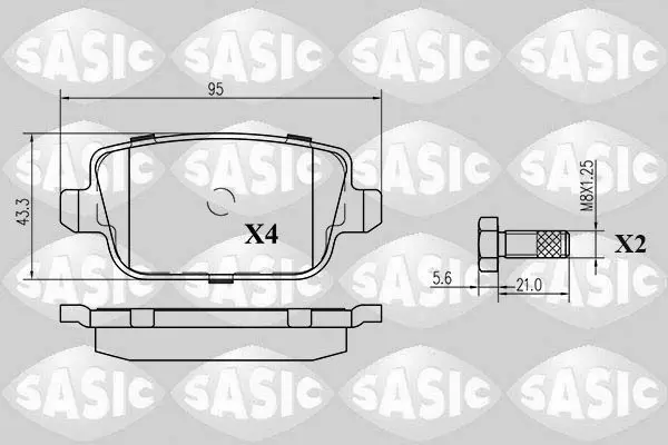 Handler.Part Brake pad set, disc brake SASIC 6216023 1