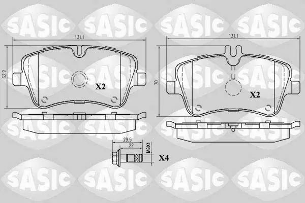 Handler.Part Brake pad set, disc brake SASIC 6216031 1