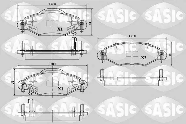 Handler.Part Brake pad set, disc brake SASIC 6216035 1