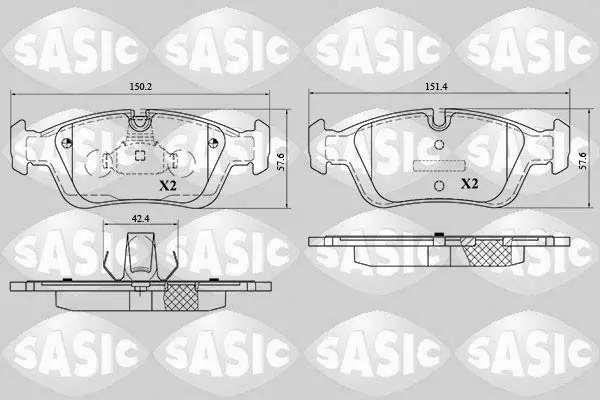 Handler.Part Brake pad set, disc brake SASIC 6216052 1