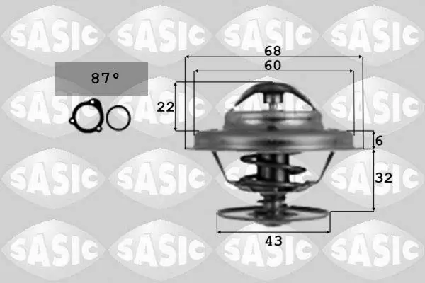 Handler.Part Thermostat, coolant SASIC 9000367 1