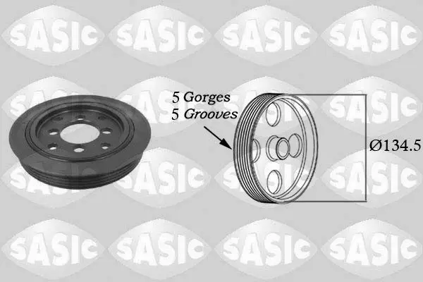 Handler.Part Belt pulley, crankshaft SASIC 9001815 1