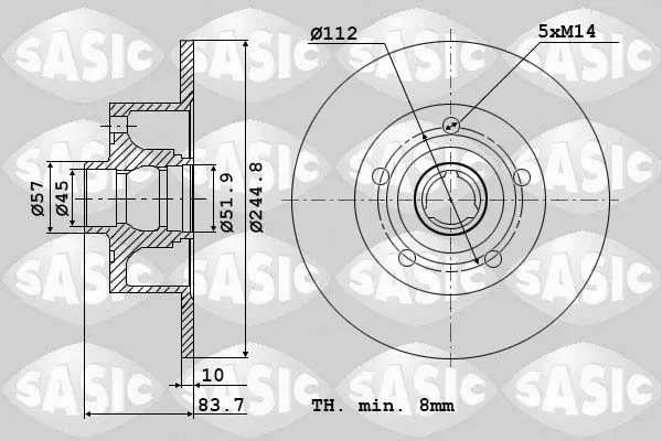 Handler.Part Brake disc SASIC 9004509J 1