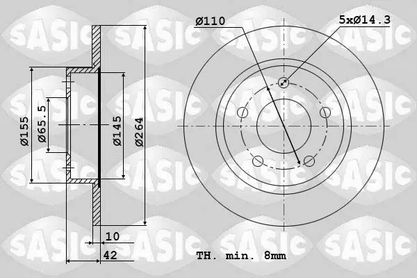 Handler.Part Brake disc SASIC 9004863J 1