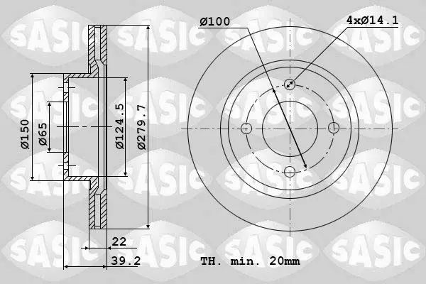 Handler.Part Brake disc SASIC 9004876J 1