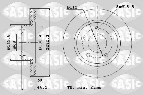 Handler.Part Brake disc SASIC 9004883J 1