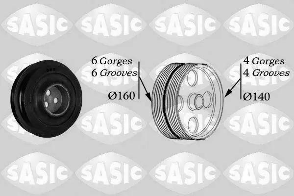 Handler.Part Belt Pulley, crankshaft SASIC 2150029 1