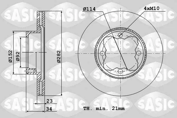 Handler.Part Brake disc SASIC 9004536J 1