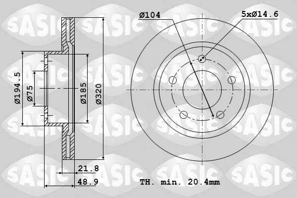 Handler.Part Brake disc SASIC 9004805J 1