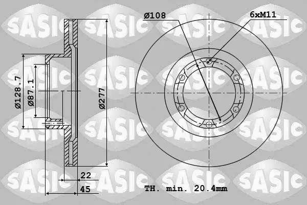 Handler.Part Brake disc SASIC 9004849J 1