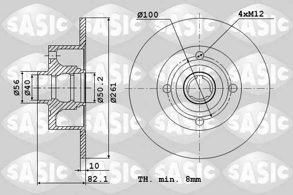 Handler.Part Brake disc SASIC 9004866J 1