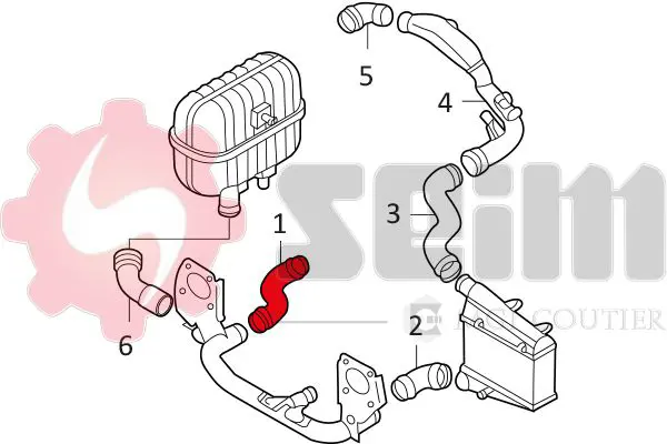 Handler.Part Charger intake hose SEIM 981053 2