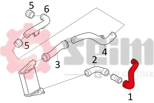 Handler.Part Charger intake hose SEIM 981053 4