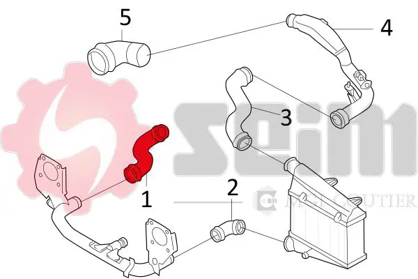 Handler.Part Charger intake hose SEIM 981053 5