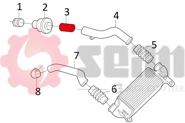 Handler.Part Charger intake hose SEIM 981240 2