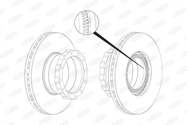 Handler.Part Brake disc BERAL BCR148A 1